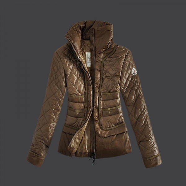 Moncler Donna Giù cappotto caffè uscita M1012